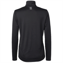 Stierna HALO 1/2 zip T-Shirt i svedtransporterende og anti odour matriale - Sort - Ryg