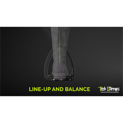 Tech Stirrup Venice Dressage Sloped /Sort - Perfekt balance